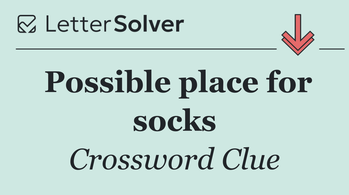 Possible place for socks