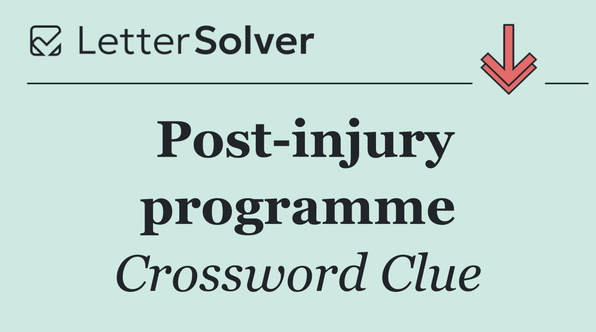 Post injury programme