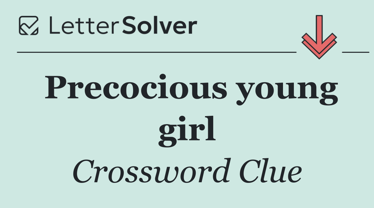 Precocious young girl
