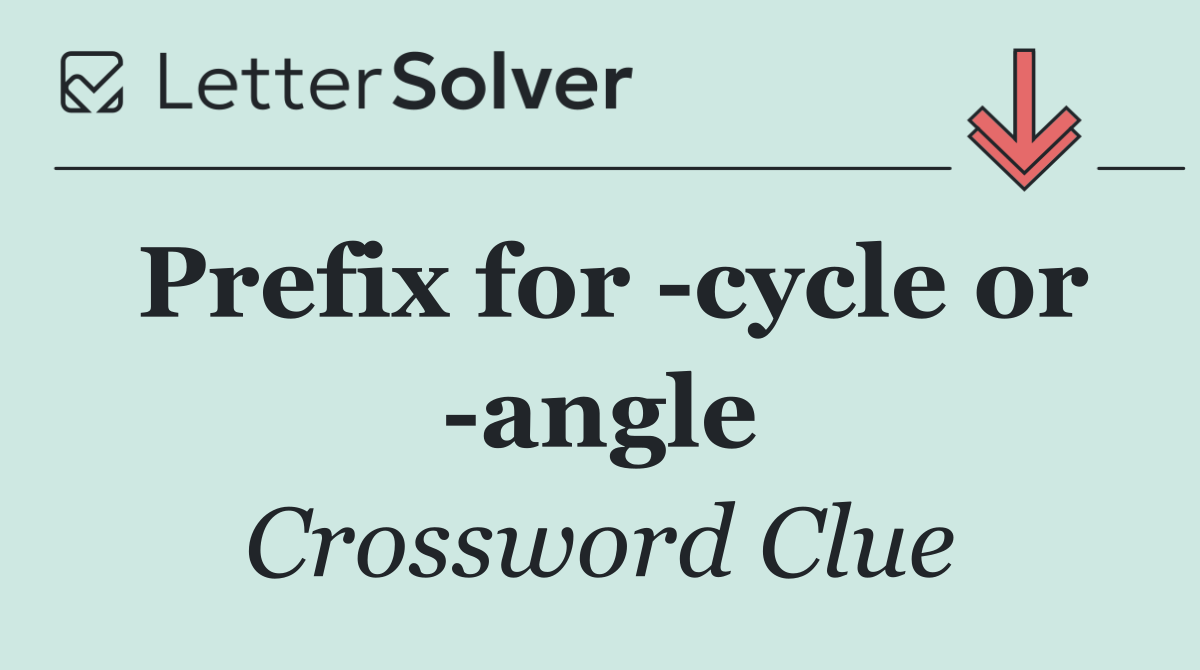 Prefix for  cycle or  angle