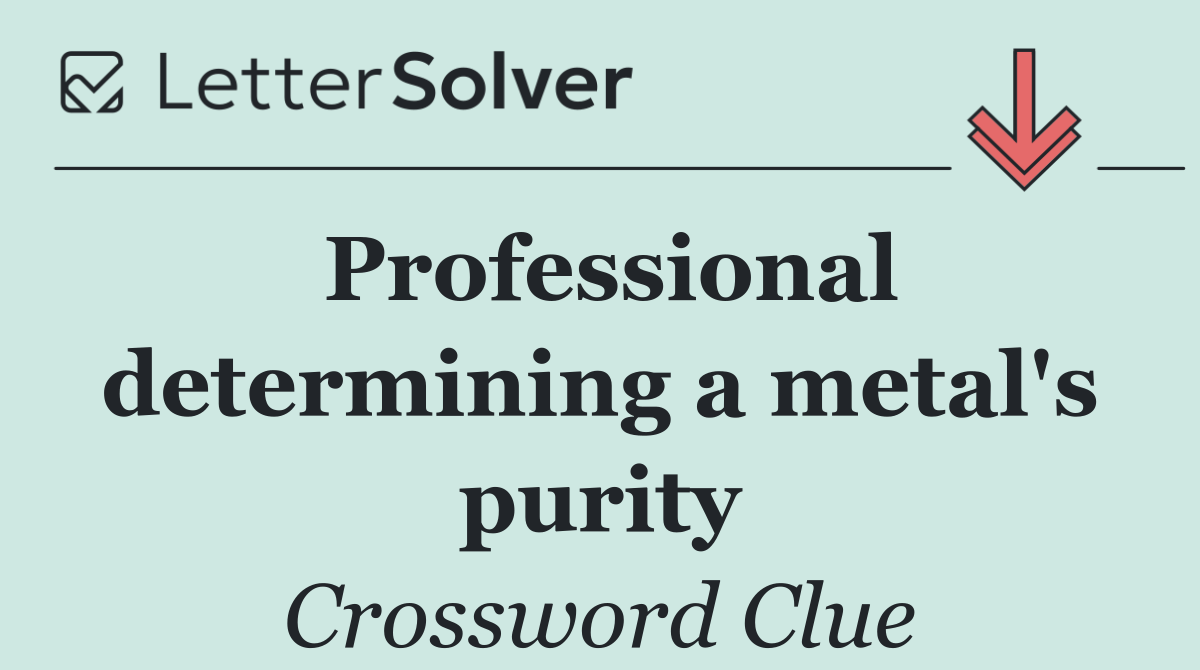 Professional determining a metal's purity