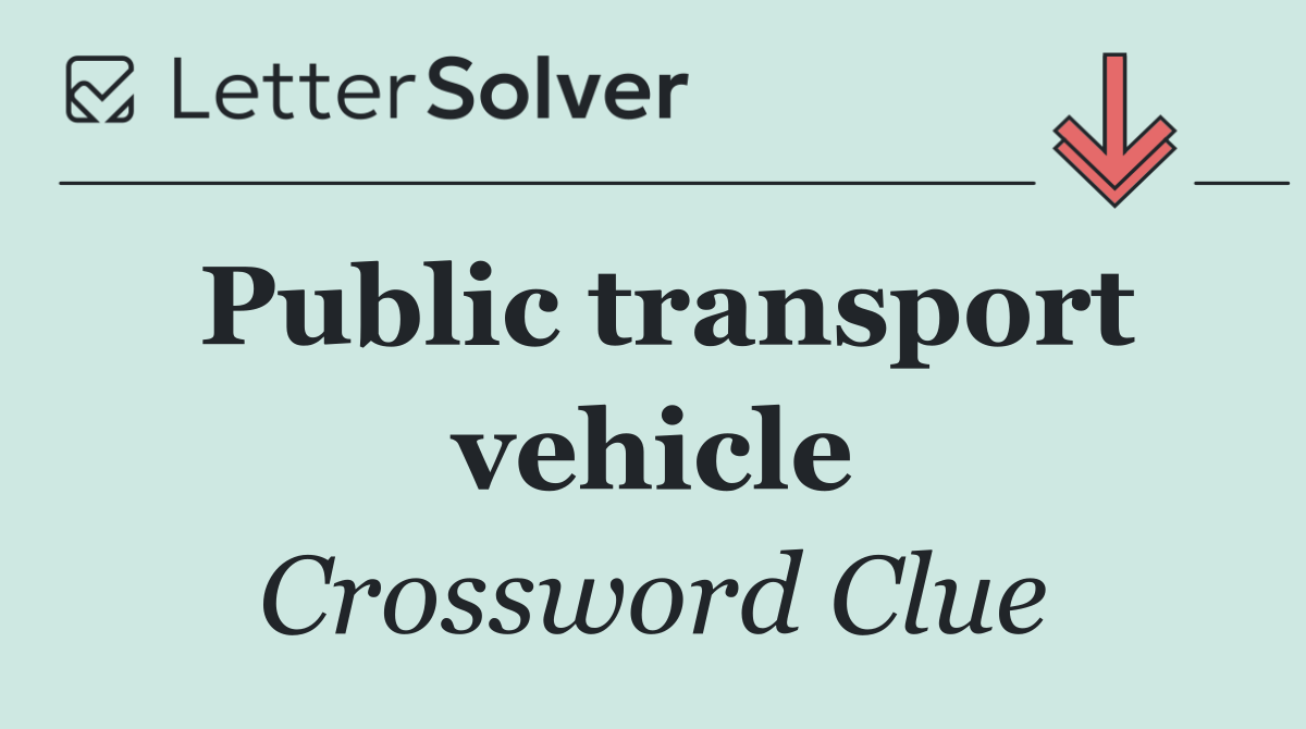 Public transport vehicle