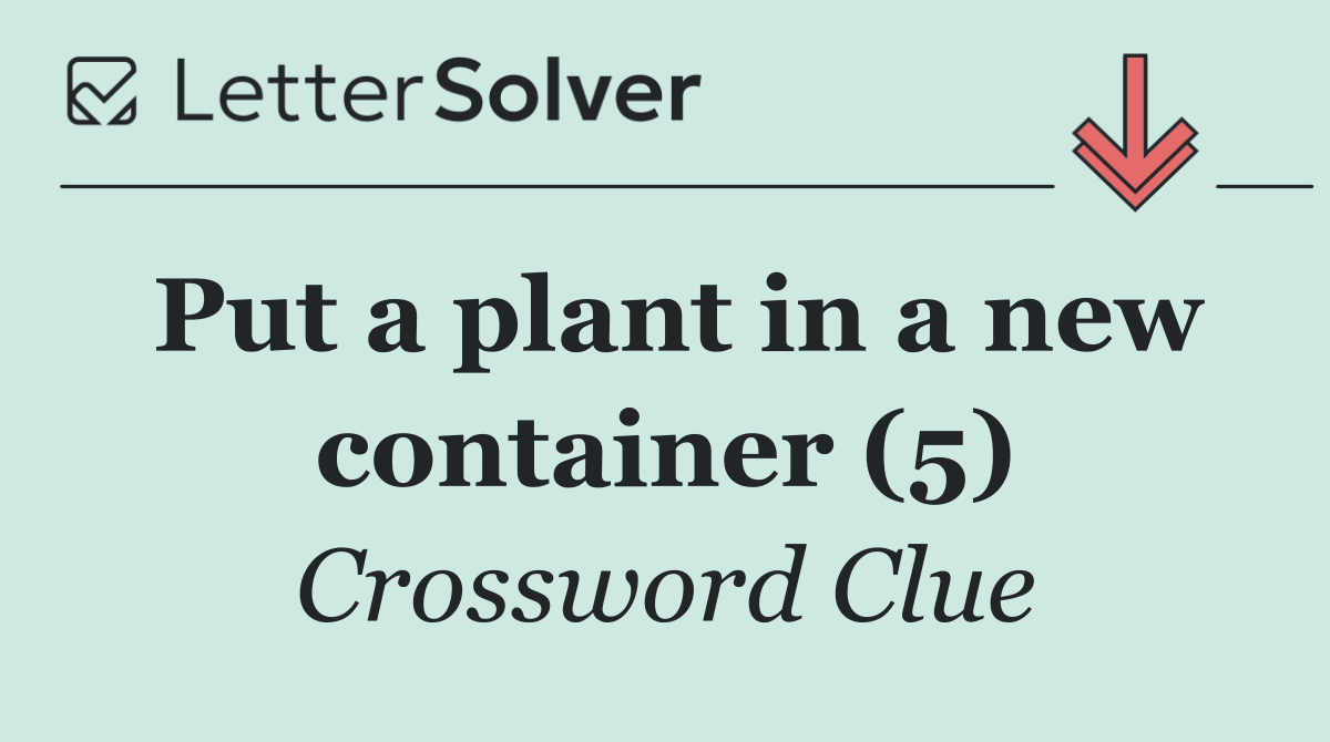 Put a plant in a new container (5)