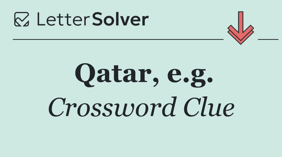 Qatar, e.g.