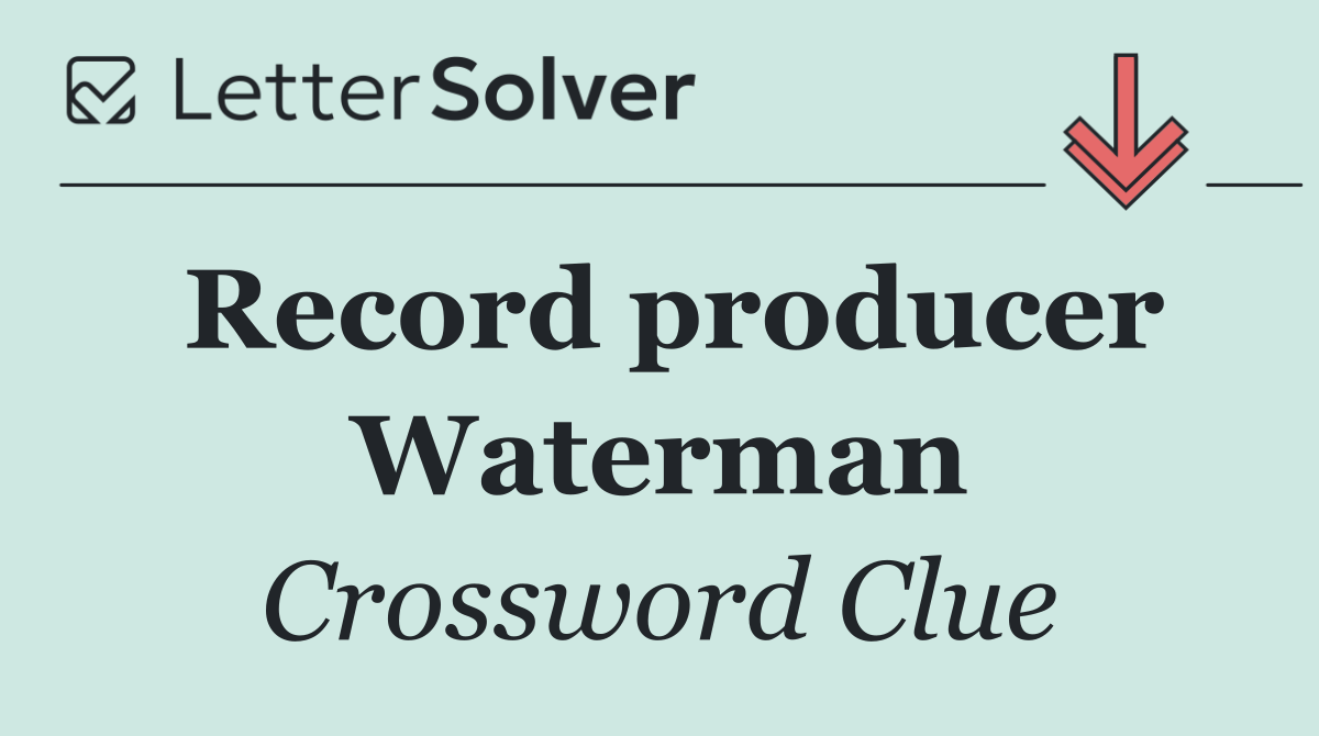 Record producer Waterman