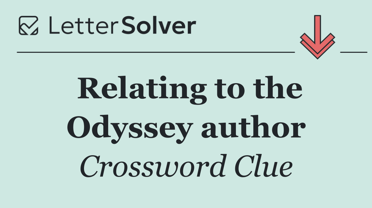 Relating to the Odyssey author