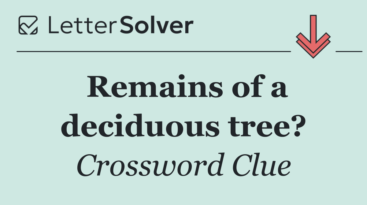 Remains of a deciduous tree?
