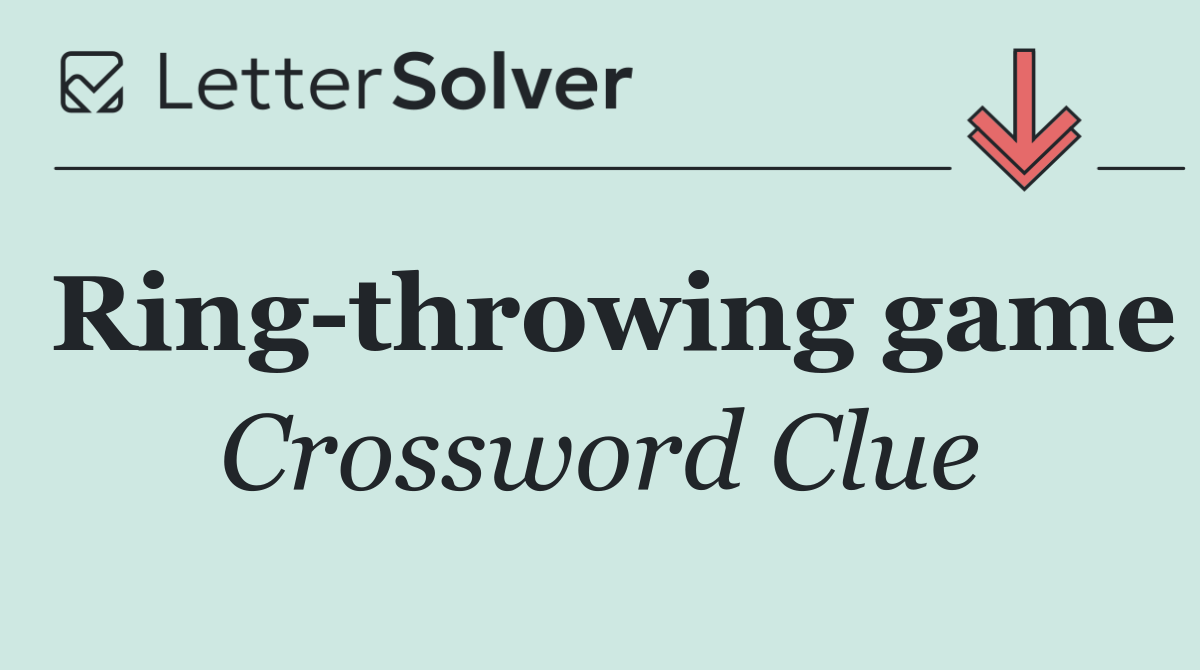 Ring throwing game
