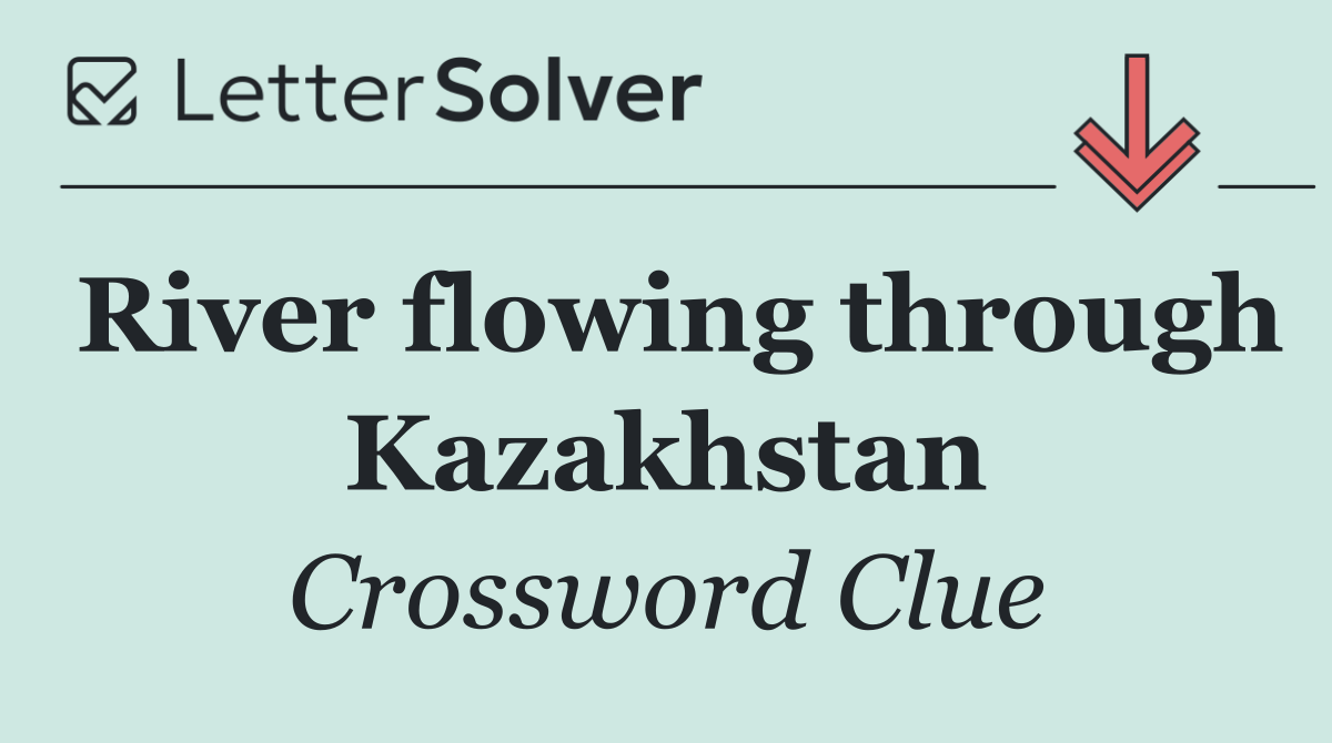 River flowing through Kazakhstan