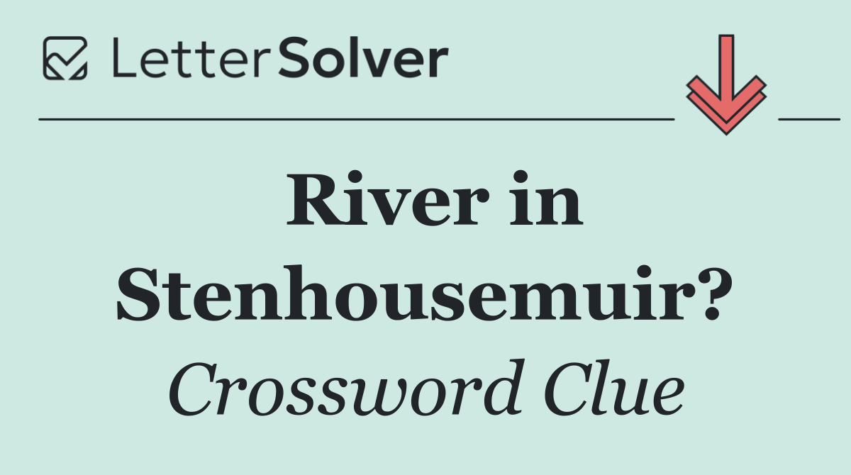 River in Stenhousemuir?