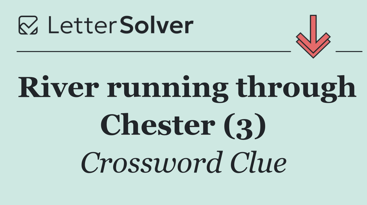 River running through Chester (3)