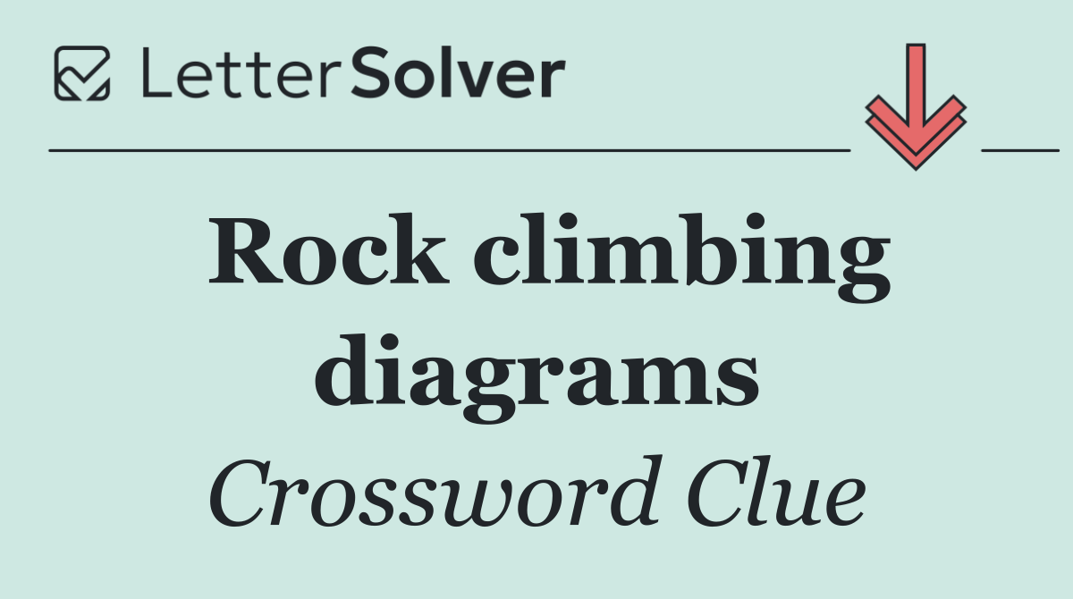Rock climbing diagrams