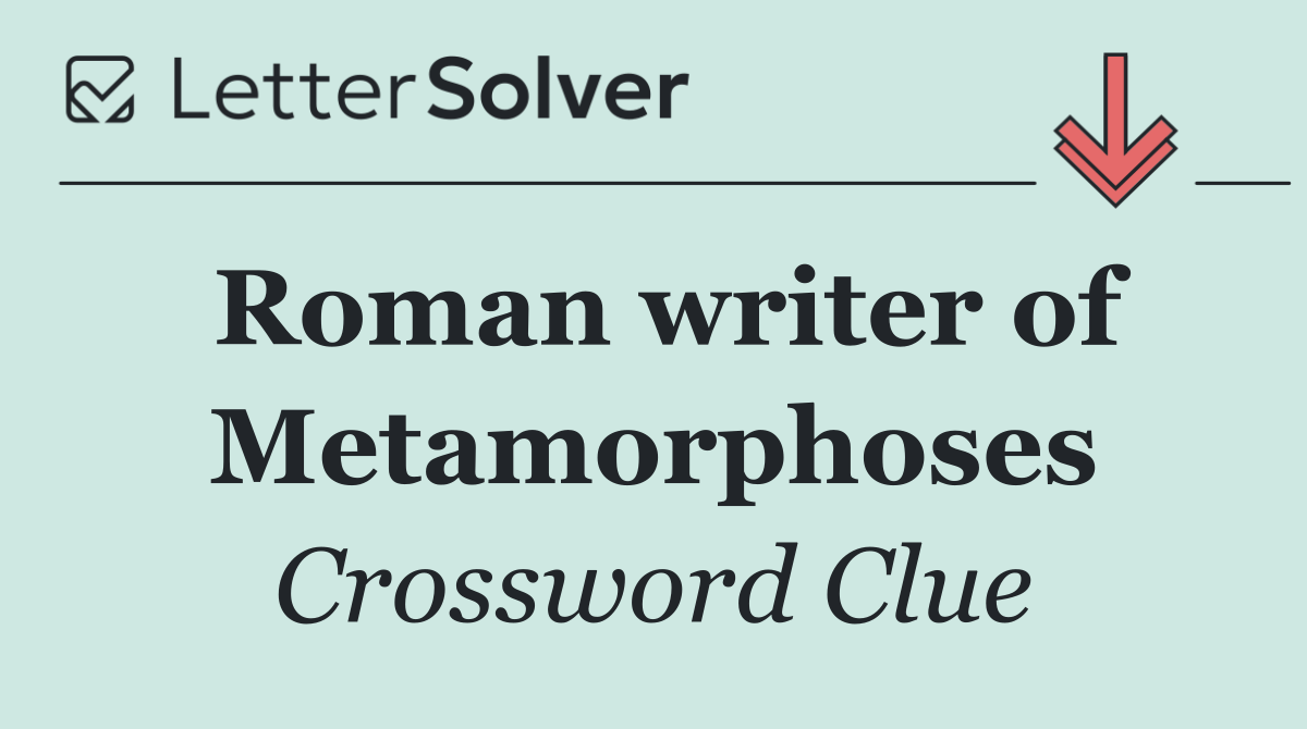 Roman writer of Metamorphoses