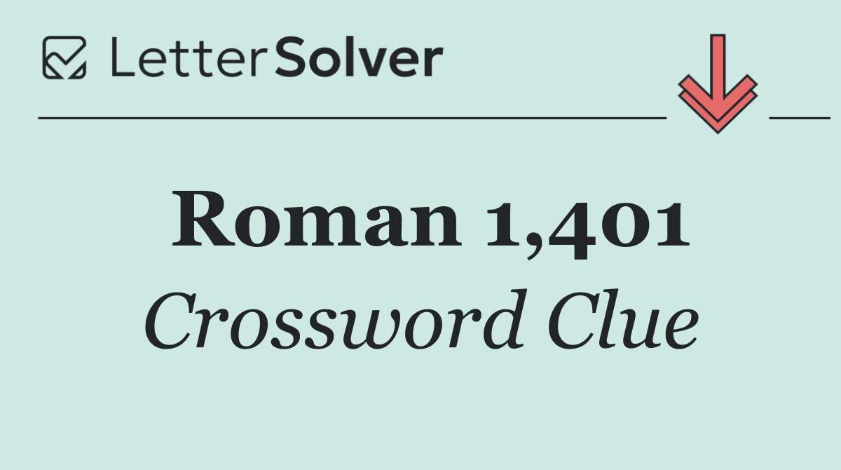 Roman 1,401