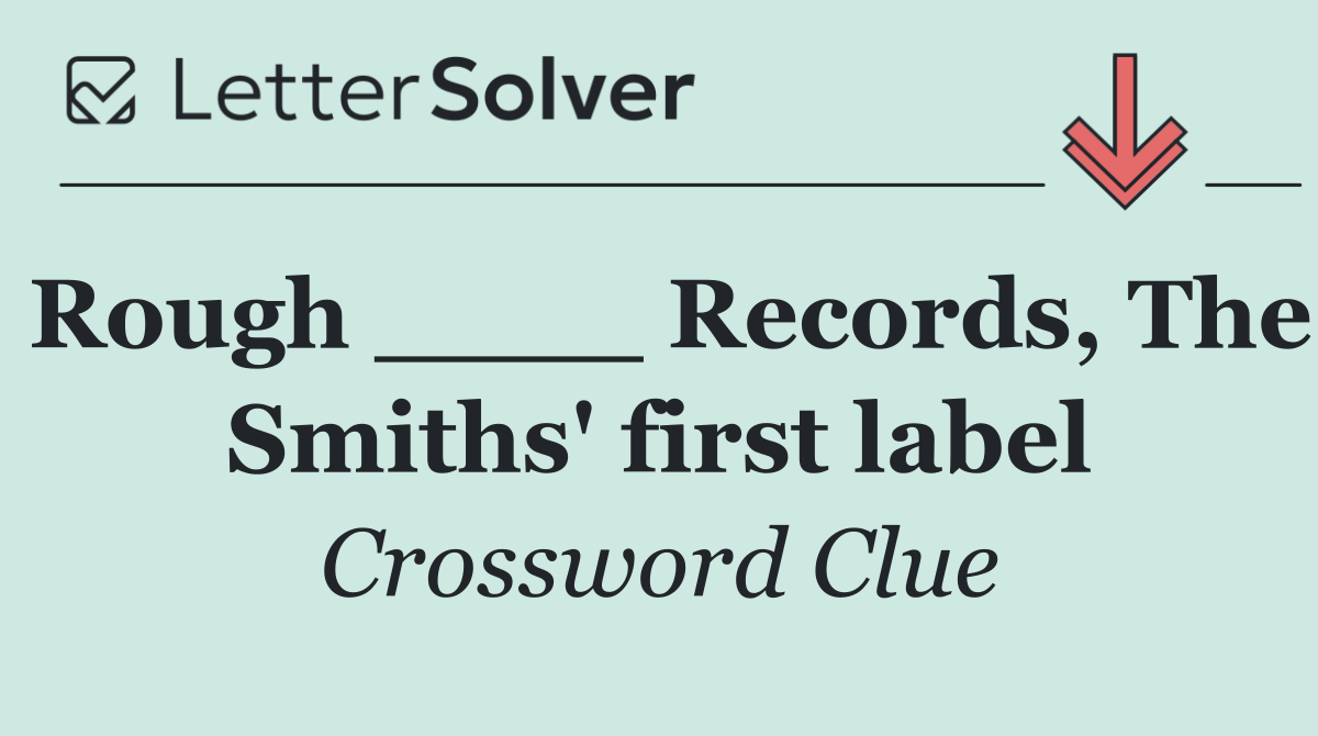 Rough ____ Records, The Smiths' first label
