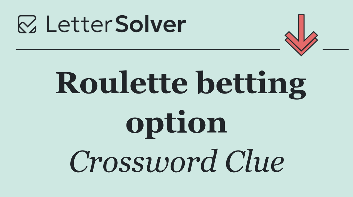 Roulette betting option