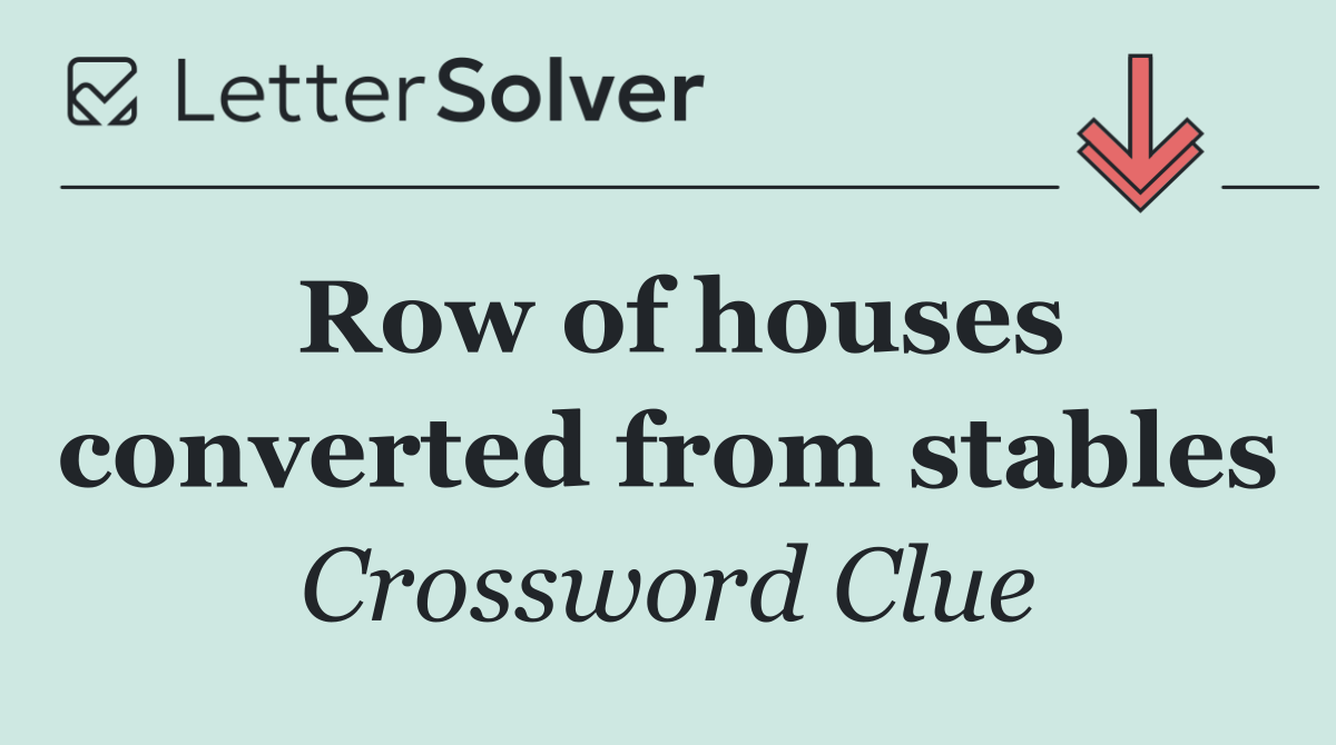 Row of houses converted from stables