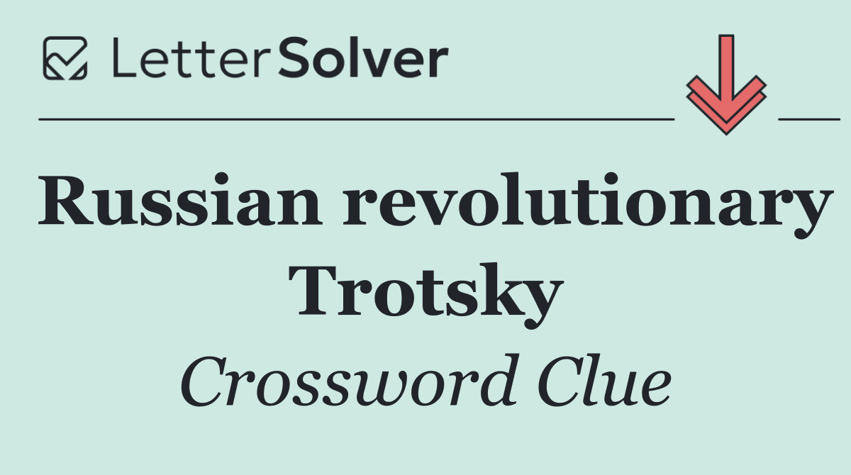 Russian revolutionary Trotsky