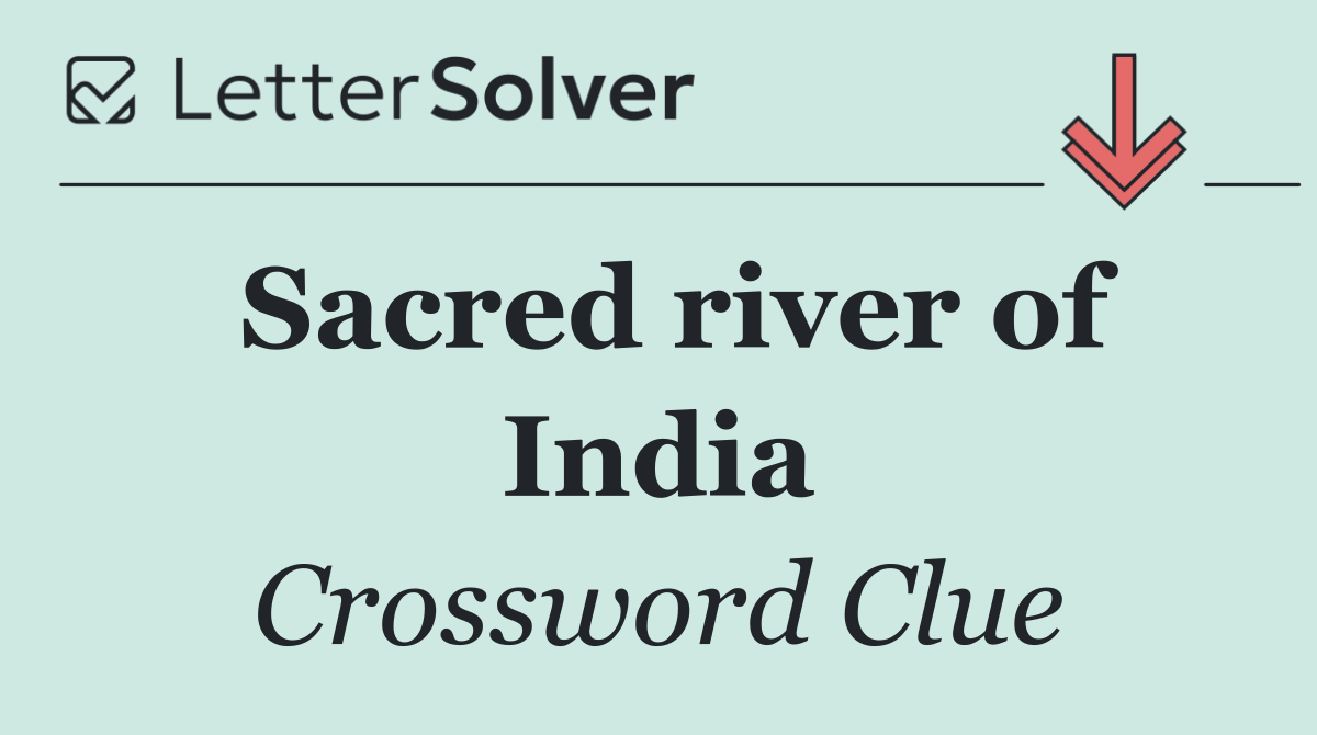 Sacred river of India