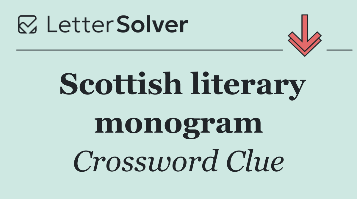 Scottish literary monogram