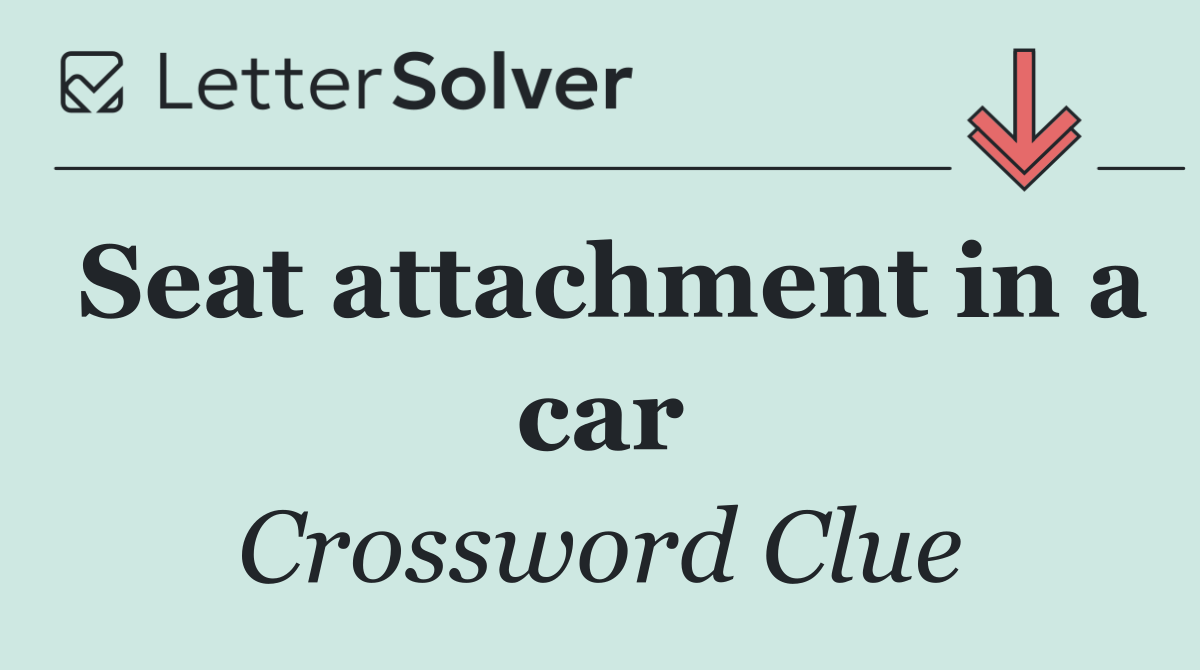 Seat attachment in a car