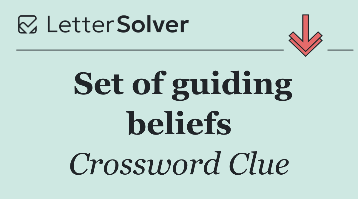 Set of guiding beliefs
