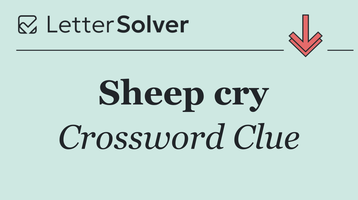 Sheep cry