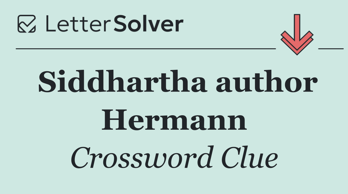 Siddhartha author Hermann