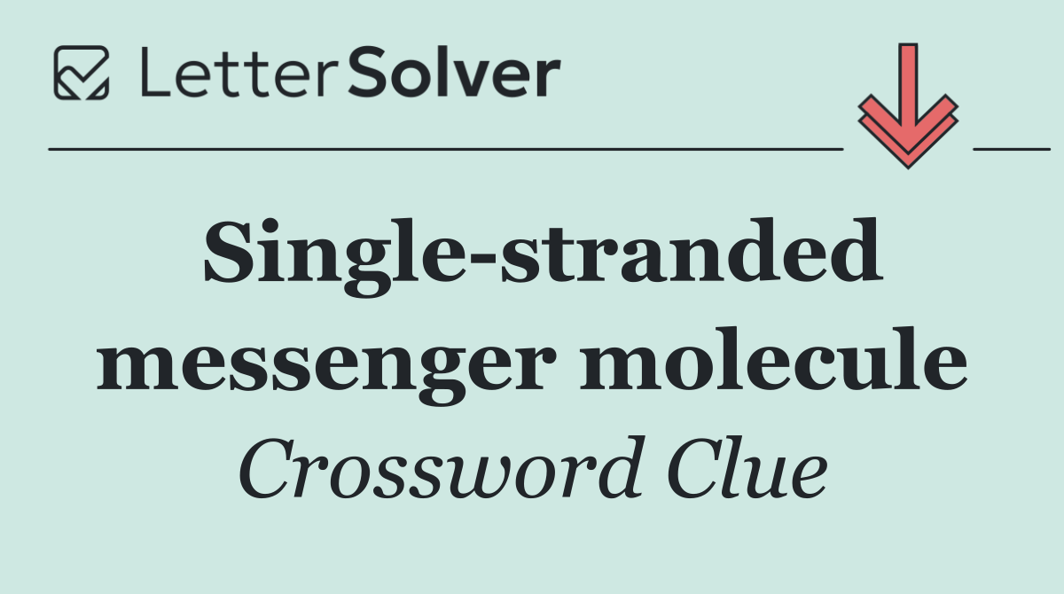 Single stranded messenger molecule