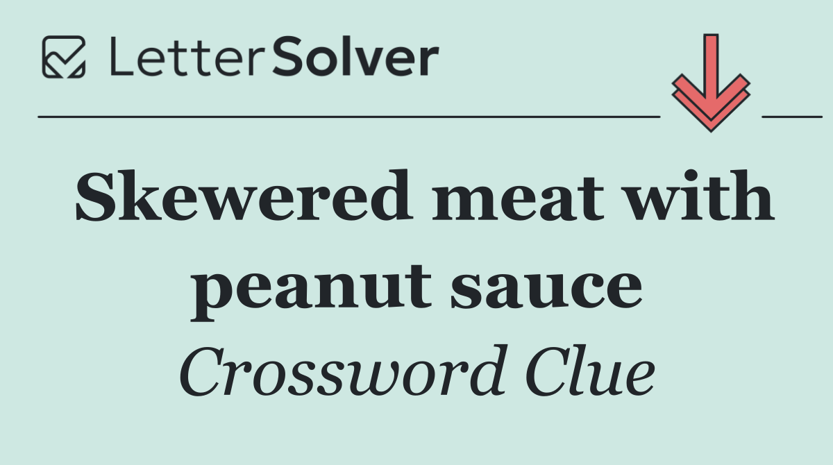 Skewered meat with peanut sauce