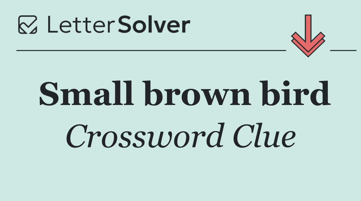 Small brown bird