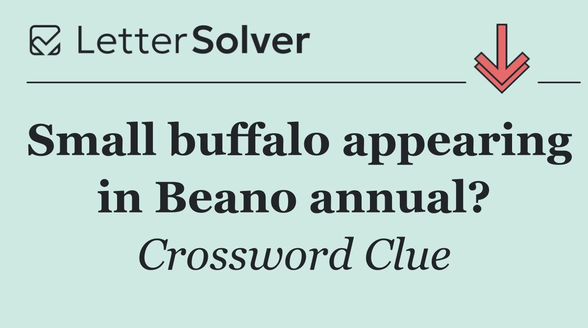 Small buffalo appearing in Beano annual?