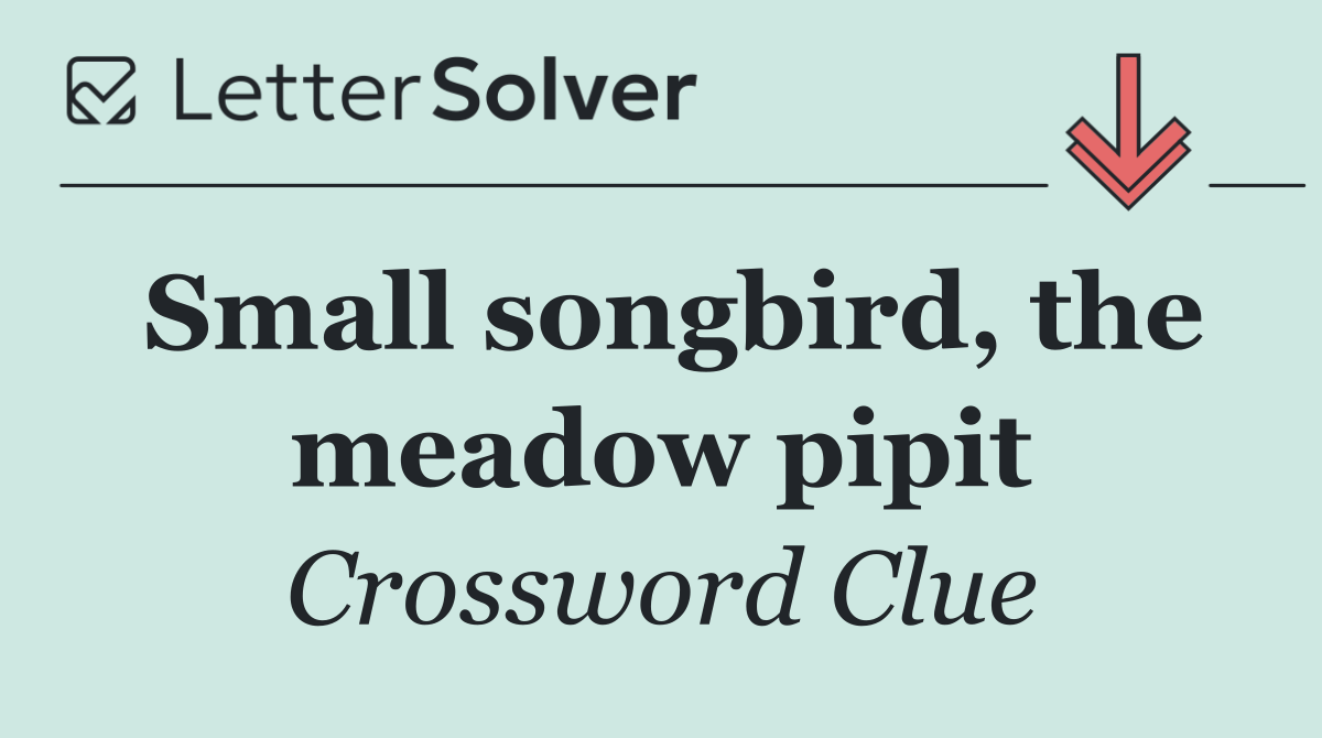 Small songbird, the meadow pipit