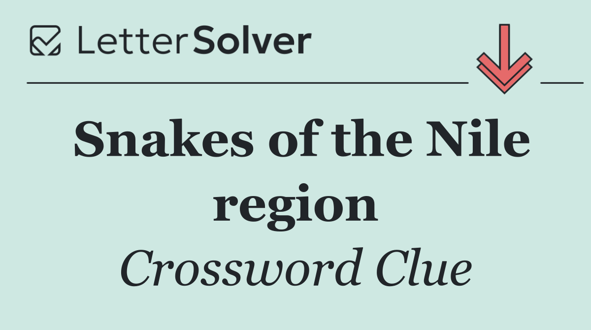 Snakes of the Nile region