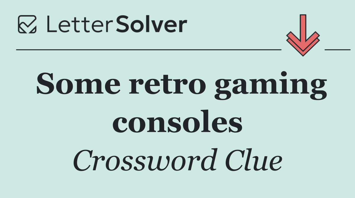 Some retro gaming consoles