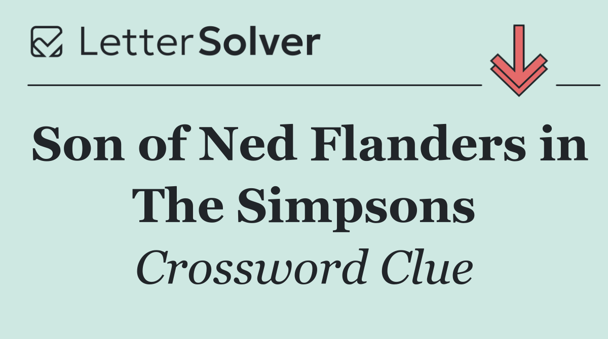 Son of Ned Flanders in The Simpsons