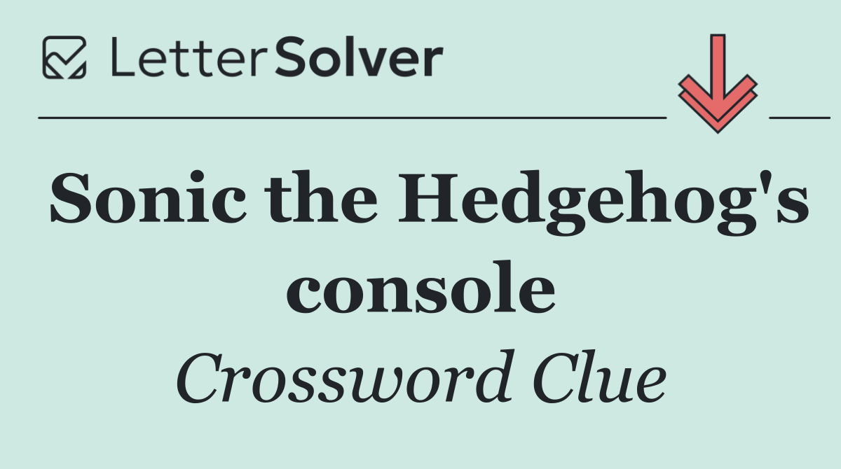 Sonic the Hedgehog's console