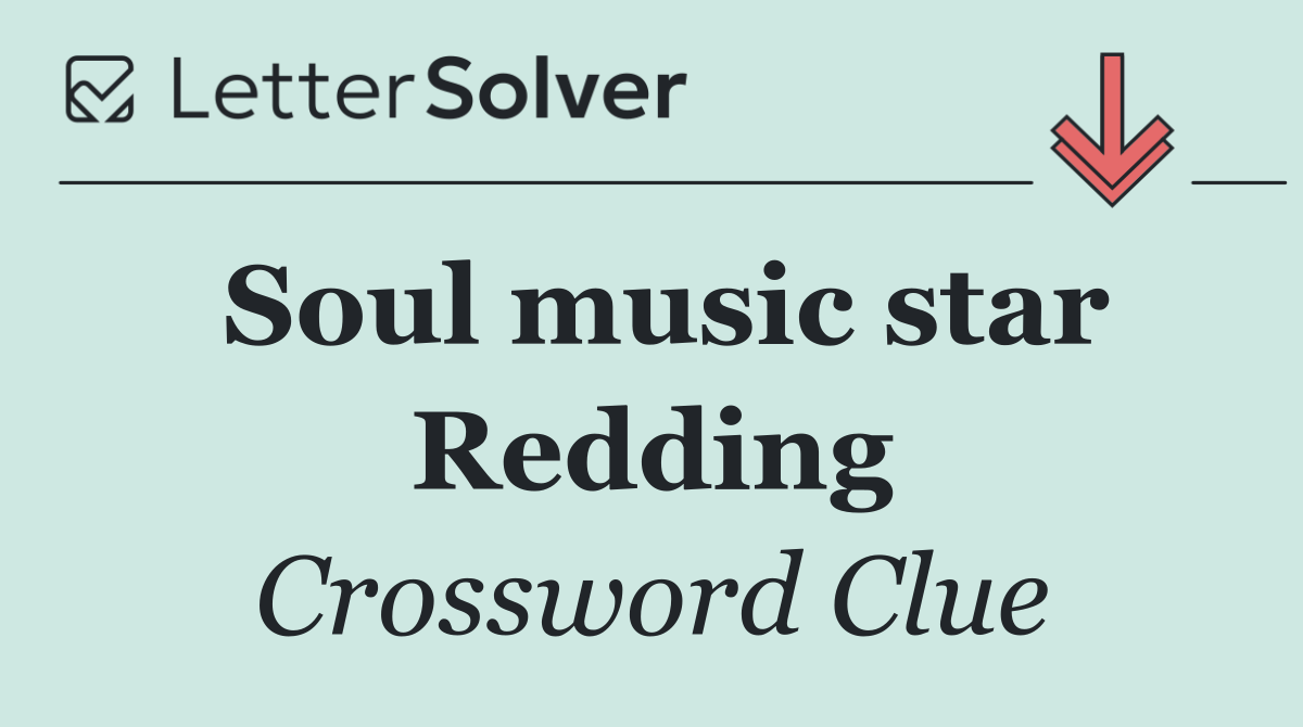Soul music star Redding