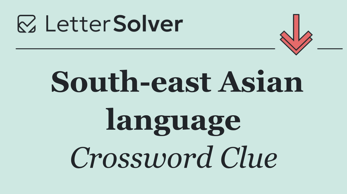 South east Asian language