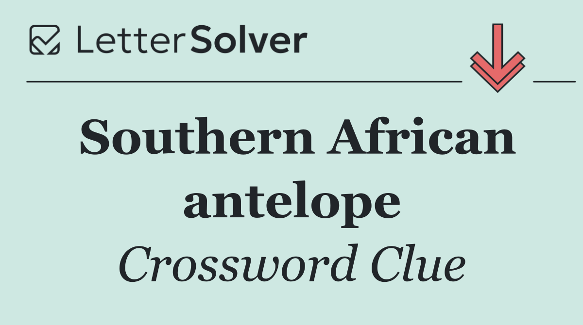 Southern African antelope