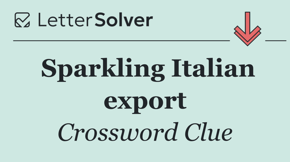 Sparkling Italian export