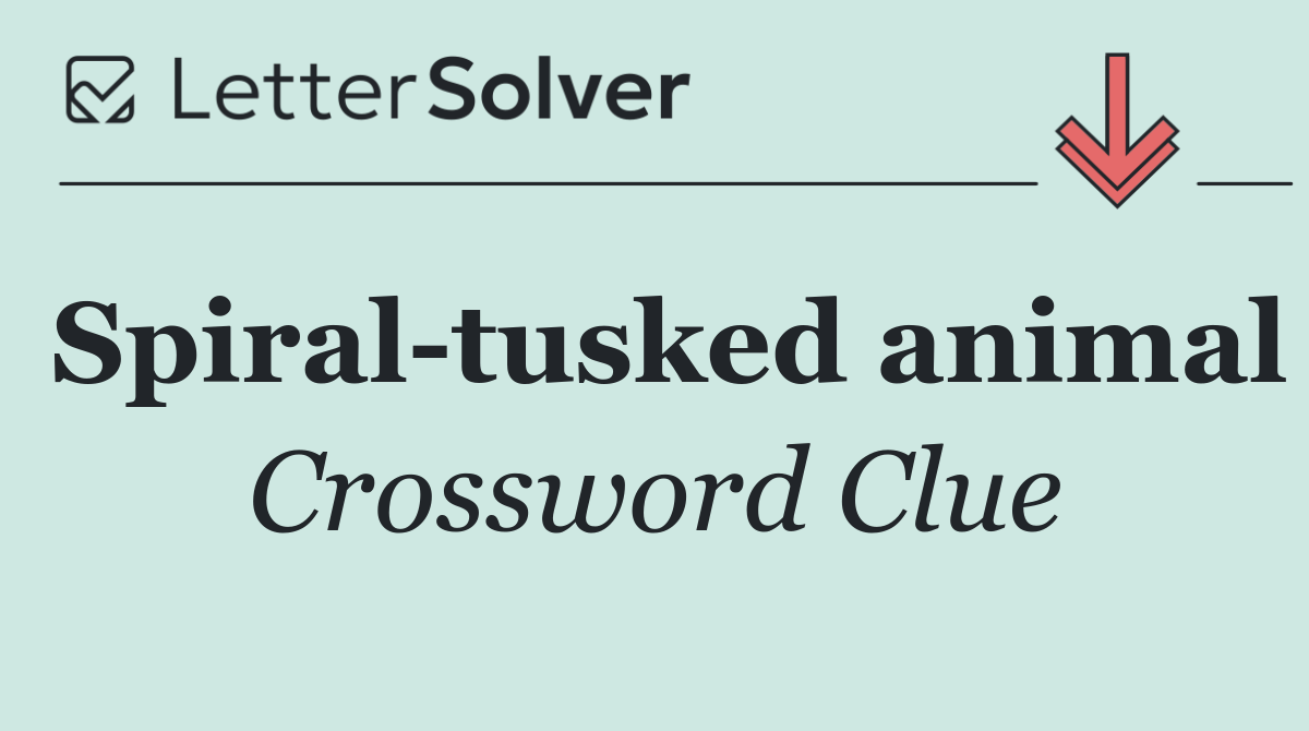 Spiral tusked animal