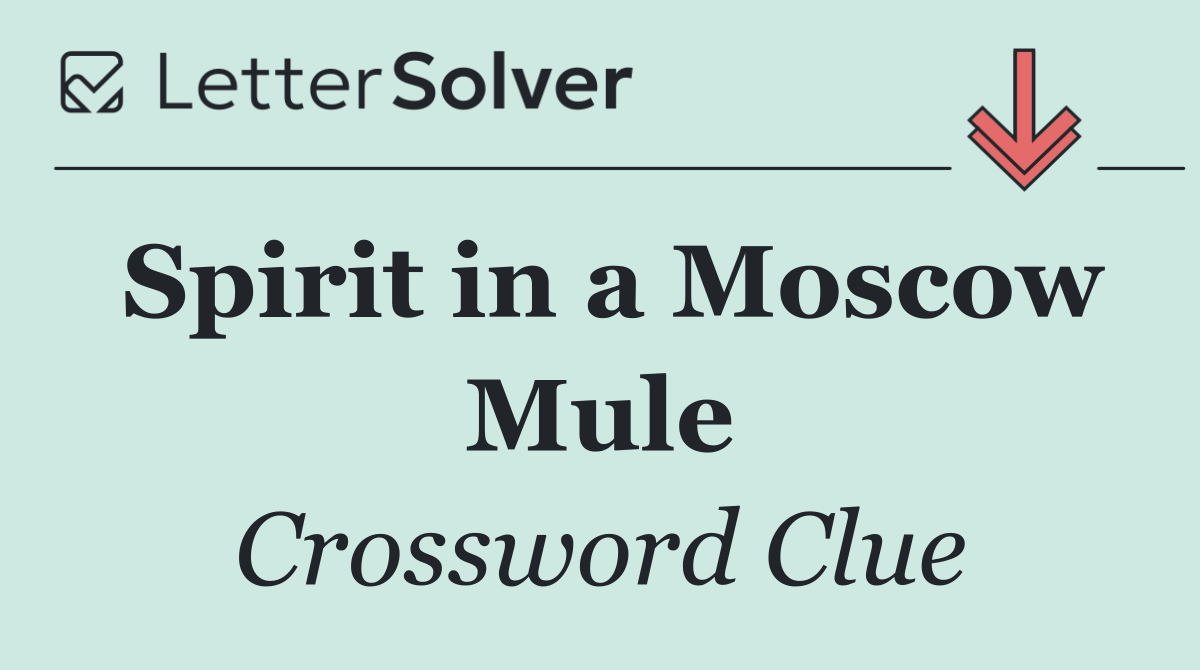 Spirit in a Moscow Mule