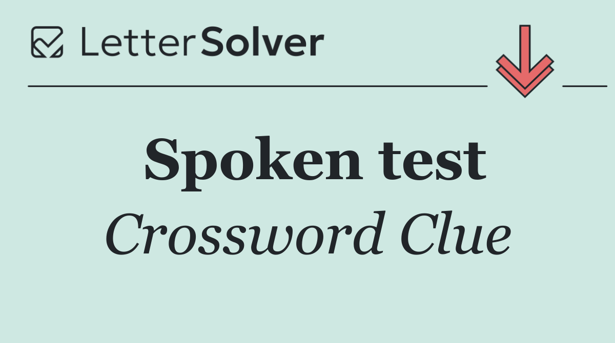 Spoken test