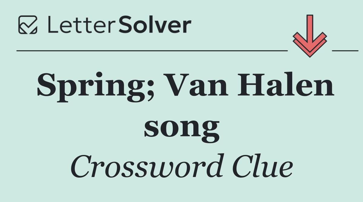 Spring; Van Halen song