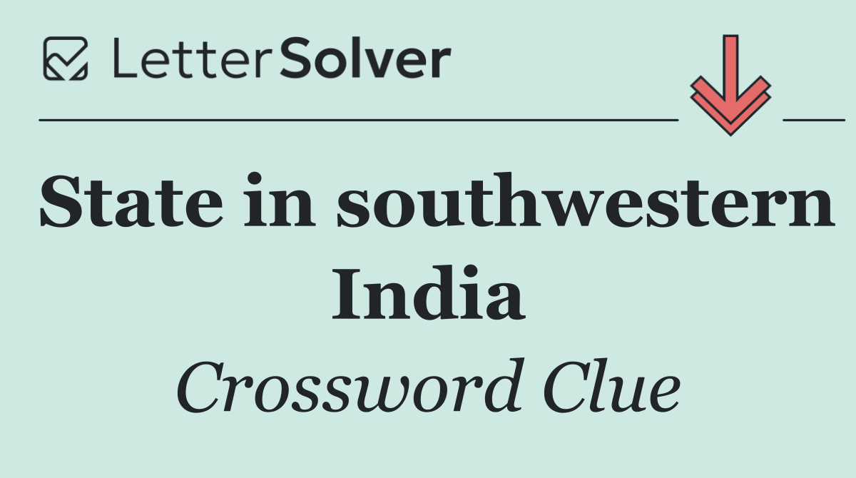 State in southwestern India