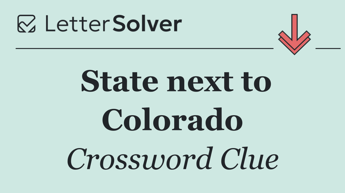 State next to Colorado