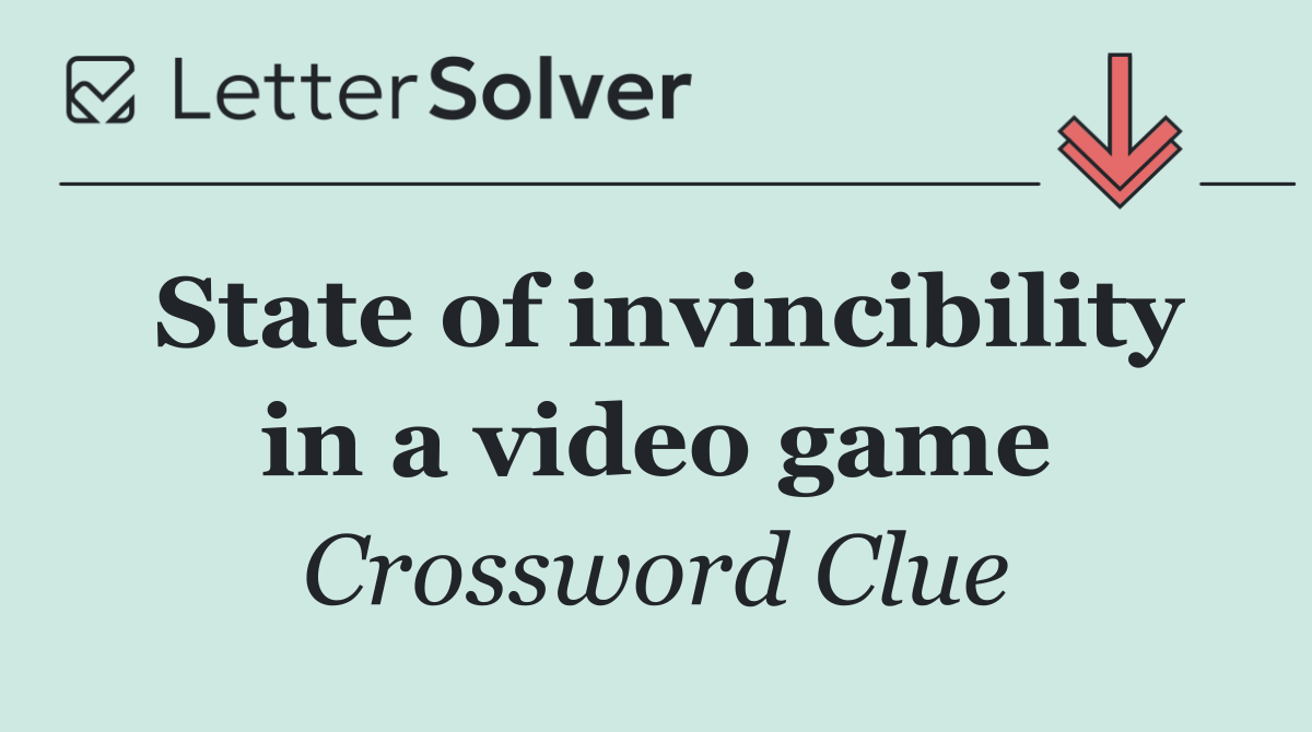 State of invincibility in a video game
