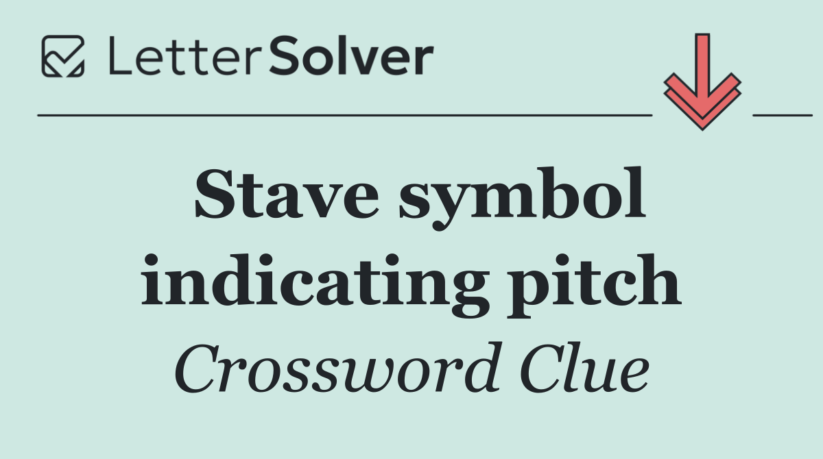 Stave symbol indicating pitch