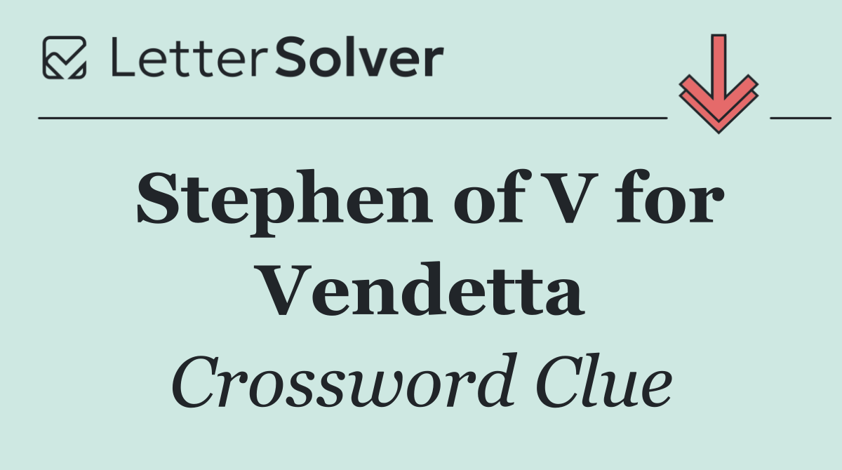 Stephen of V for Vendetta